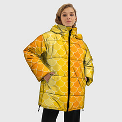Куртка зимняя женская Желтая чешуя, цвет: 3D-светло-серый — фото 2