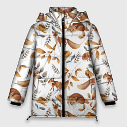 Куртка зимняя женская Лиса, цвет: 3D-черный