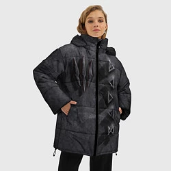 Куртка зимняя женская THE WITCHER КАМЕНЬ, цвет: 3D-черный — фото 2