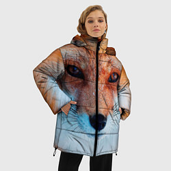 Куртка зимняя женская Мордочка лисы, цвет: 3D-светло-серый — фото 2