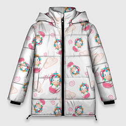 Куртка зимняя женская Радужные Единороги, цвет: 3D-черный