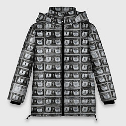 Куртка зимняя женская Энди Уорхол 200 $-ых банкнот, цвет: 3D-черный