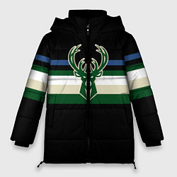 Куртка зимняя женская Milwaukee Bucks форма Statement Edition, цвет: 3D-черный