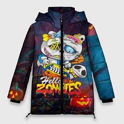 Куртка зимняя женская Hello Zombies, цвет: 3D-черный