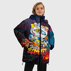 Куртка зимняя женская Hello Zombies, цвет: 3D-черный — фото 2