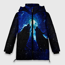 Куртка зимняя женская КОСМИЧЕСКИЙ ВОЛК, цвет: 3D-черный