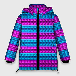 Куртка зимняя женская АНТИСТРЕСС POP it ПОП-ИТ, цвет: 3D-светло-серый