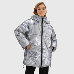 Куртка зимняя женская Голографичная фольга, цвет: 3D-черный — фото 2