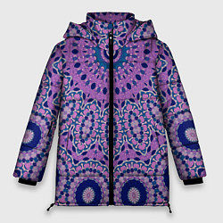 Куртка зимняя женская Сиреневый калейдоскоп, цвет: 3D-черный
