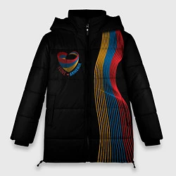 Куртка зимняя женская I Love Armenia, цвет: 3D-черный