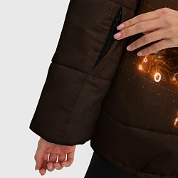 Куртка зимняя женская СВЕТЯЩИЙСЯ BITCOIN, цвет: 3D-черный — фото 2