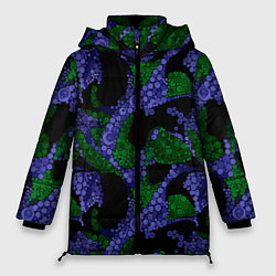 Куртка зимняя женская Абстрактный темный в горох, цвет: 3D-черный