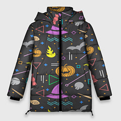 Куртка зимняя женская Уютный Halloween, цвет: 3D-светло-серый