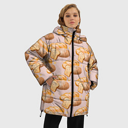 Куртка зимняя женская Выпечка - хлеб, цвет: 3D-черный — фото 2