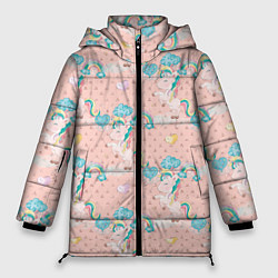Женская зимняя куртка Единороги из паттерна