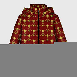 Куртка зимняя женская Ёлочные Звёзды, цвет: 3D-черный