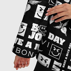 Куртка зимняя женская BON JOVI ЛОГОБОМБИНГ БОН ДЖОВИ ПАТТЕРН ИЗ ЛОГОТИПО, цвет: 3D-черный — фото 2
