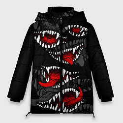 Куртка зимняя женская Атака вампиров, цвет: 3D-черный