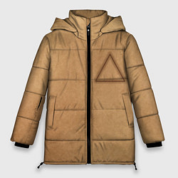 Куртка зимняя женская Треугольник Игра в кальмара, цвет: 3D-светло-серый