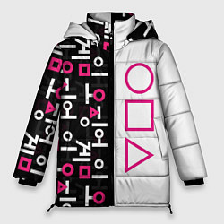 Куртка зимняя женская Игра в кальмара: Стражи, цвет: 3D-светло-серый