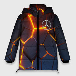 Куртка зимняя женская MERCEDES-BENZ AMG 3D ГЕОМЕТРИЯ, цвет: 3D-черный