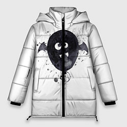 Куртка зимняя женская Шарик-летайка белый, полиэстер, цвет: 3D-черный