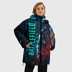 Куртка зимняя женская BATTLEFIELD 2042 SOLDIER WARS, цвет: 3D-светло-серый — фото 2