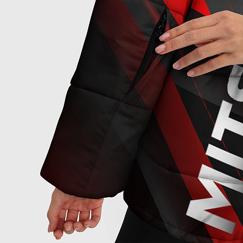 Женская зимняя куртка Геометрия митсубиси / 3D-Светло-серый – фото 5