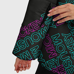 Куртка зимняя женская Text Mickey, цвет: 3D-черный — фото 2