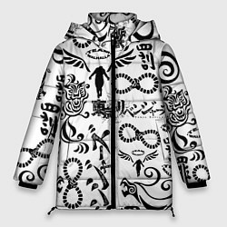 Куртка зимняя женская ТОКИЙСКИЕ МСТИТЕЛИ ЛОГОБОМБИНГ, цвет: 3D-светло-серый