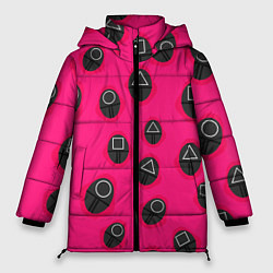 Куртка зимняя женская Игра в кальмара TКК, цвет: 3D-черный