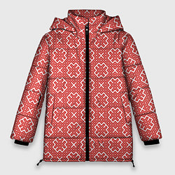 Куртка зимняя женская Обережная Вышивка Орепей, цвет: 3D-черный