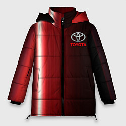 Куртка зимняя женская Toyota В полоску, цвет: 3D-красный