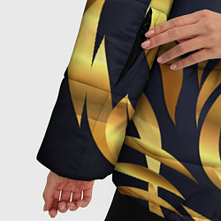Куртка зимняя женская Золотой символ года Тигр, цвет: 3D-черный — фото 2