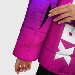 Куртка зимняя женская Роблокс лого х эмблема, цвет: 3D-красный — фото 2