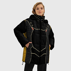 Куртка зимняя женская КИБЕРНЕТИЧЕСКИЙ КОСТЮМ CYBER UNIFORM, цвет: 3D-черный — фото 2