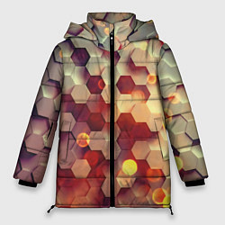 Куртка зимняя женская 3Д фигуры, цвет: 3D-красный