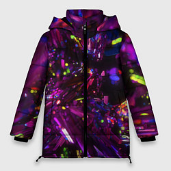 Куртка зимняя женская Фиолетовый бриллиант, цвет: 3D-черный