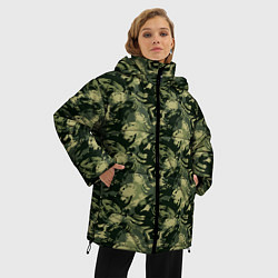 Куртка зимняя женская Крабы камуфляж, цвет: 3D-черный — фото 2