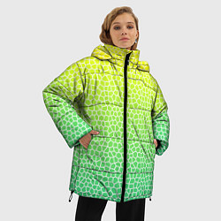Куртка зимняя женская Витражная мозаика, цвет: 3D-черный — фото 2