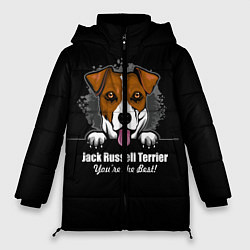 Куртка зимняя женская Джек-Рассел-Терьер Jack Russell Terrier, цвет: 3D-черный