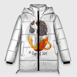 Куртка зимняя женская Кавалер Кинг Чарльз Спаниель, цвет: 3D-черный