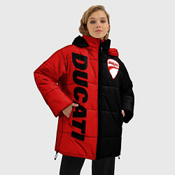 Куртка зимняя женская DUCATI BLACK RED BACKGROUND, цвет: 3D-черный — фото 2