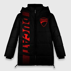 Куртка зимняя женская DUCATI BLACK RED LINE, цвет: 3D-светло-серый