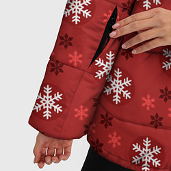 Куртка зимняя женская Snowflakes, цвет: 3D-светло-серый — фото 2