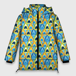 Куртка зимняя женская Зубастые Акулы, цвет: 3D-светло-серый