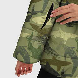 Куртка зимняя женская Камуфляж из Акул, цвет: 3D-светло-серый — фото 2