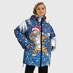 Куртка зимняя женская ГОД ТИГРА 2022 DUB ТИГР, цвет: 3D-черный — фото 2