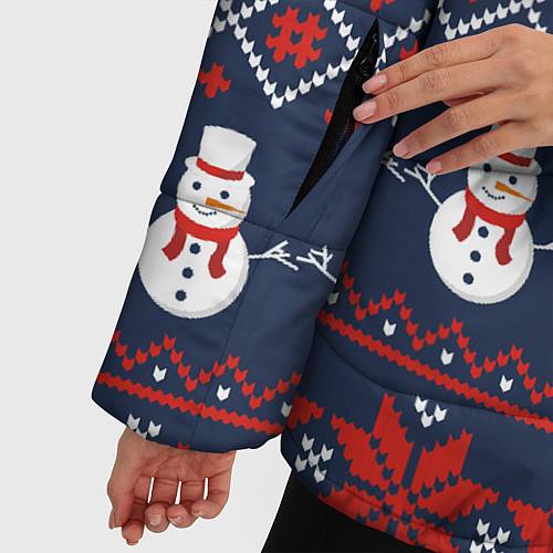 Женская зимняя куртка Christmas Background / 3D-Светло-серый – фото 5