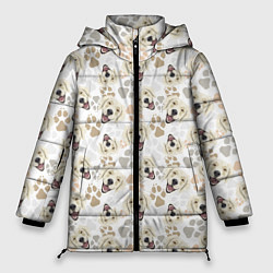 Куртка зимняя женская Лабрадор Золотистый Ретривер, цвет: 3D-светло-серый